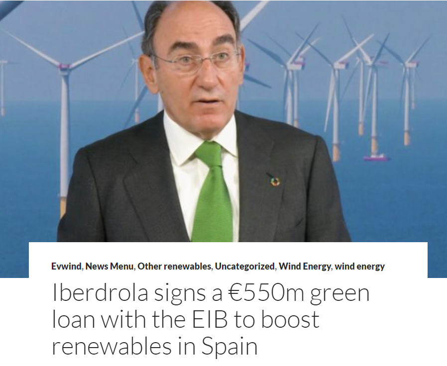 Iberdrola signs a €550m green loan with the EIB to boost renewables in ...
