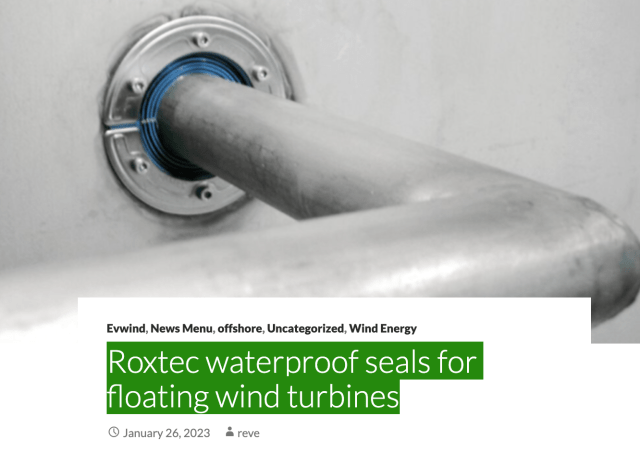 Roxtec waterproof seals for floating wind turbines | Solar Now