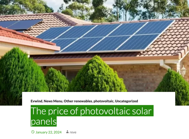 SOLAR PHOTOVOLTAIC PANEL PRICES visual data 4