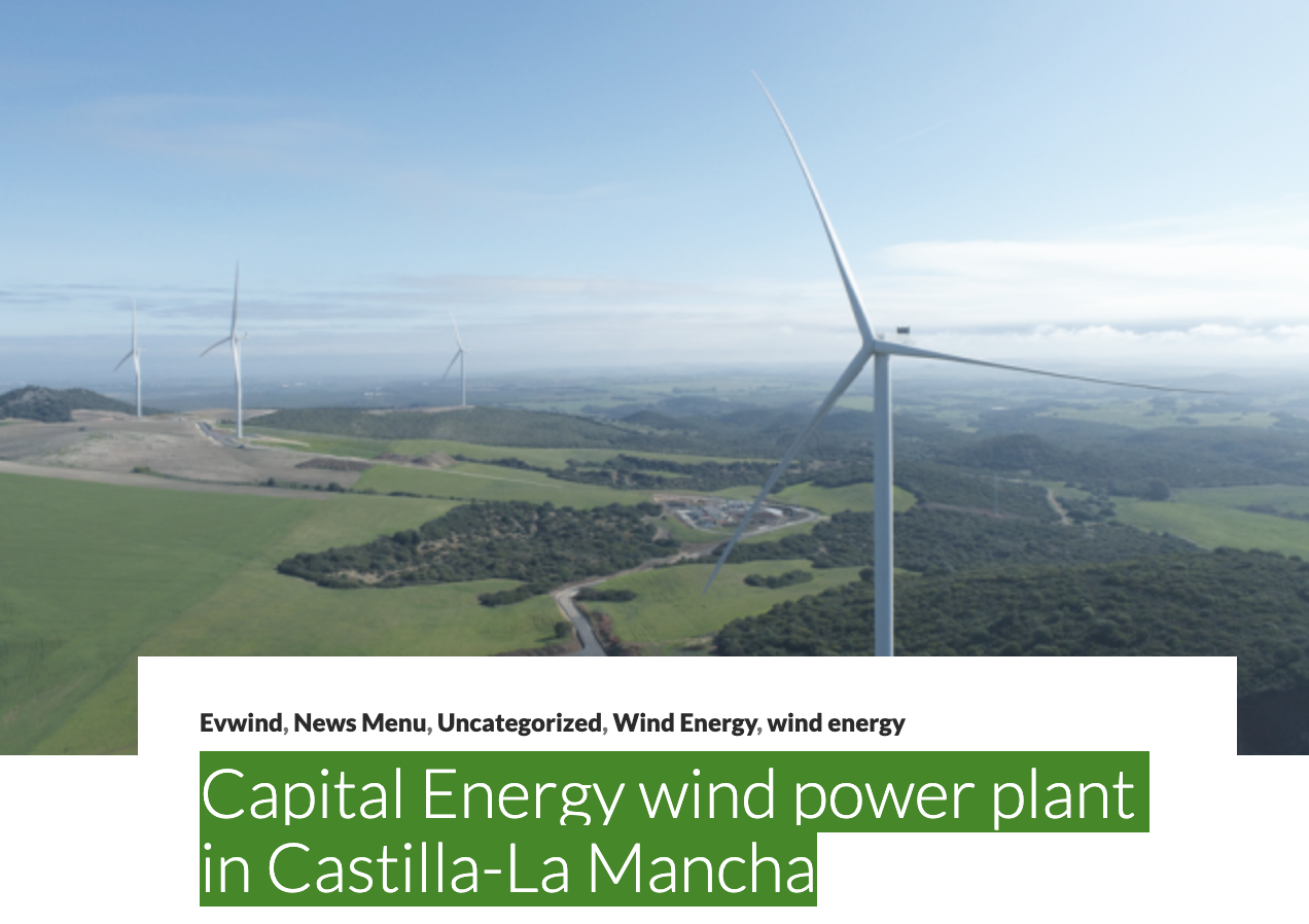 Capital Energy wind power plant in Castilla-La Mancha | Solar Now