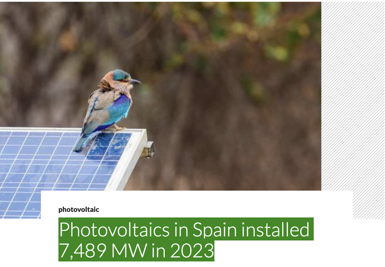 Photovoltaics in Spain installed 7,489 MW in 2023 | Solar Now