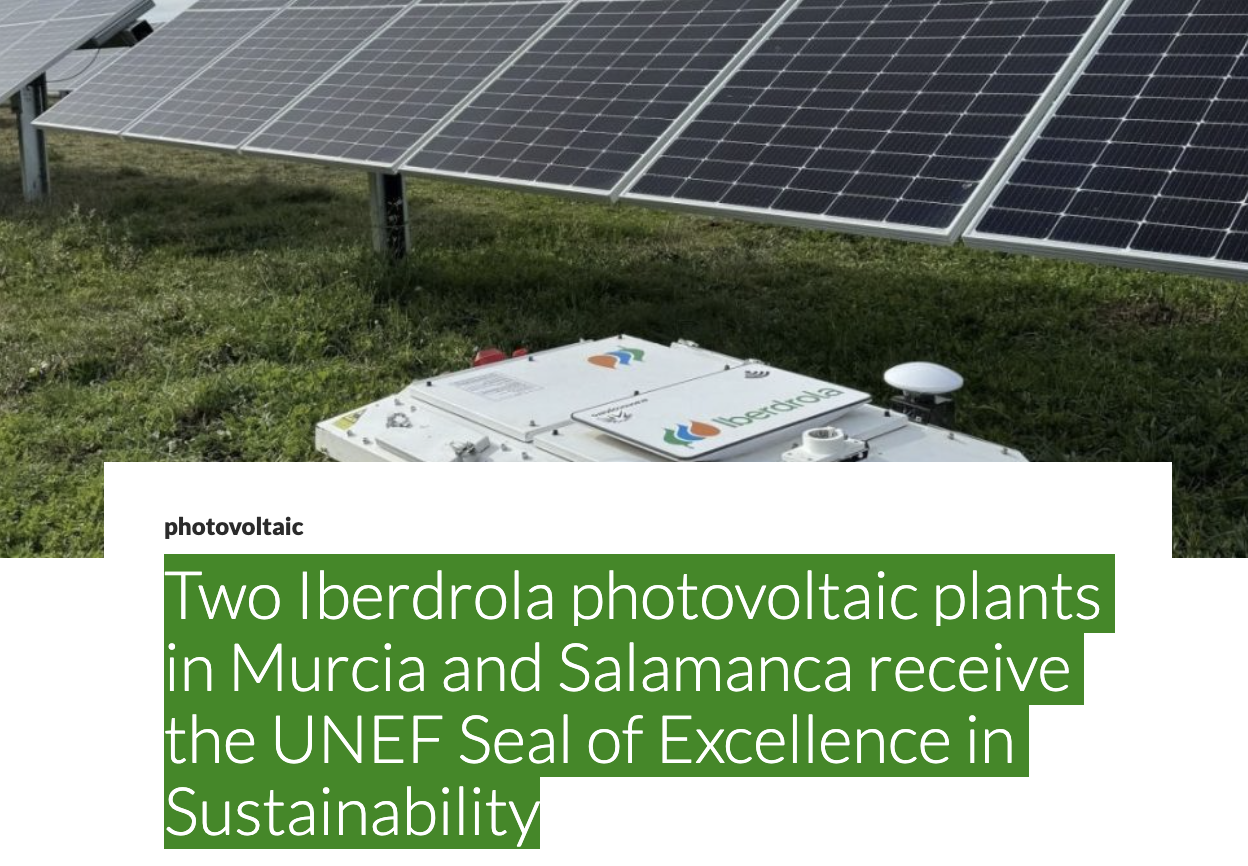 Two Iberdrola photovoltaic plants in Murcia and Salamanca receive the ...