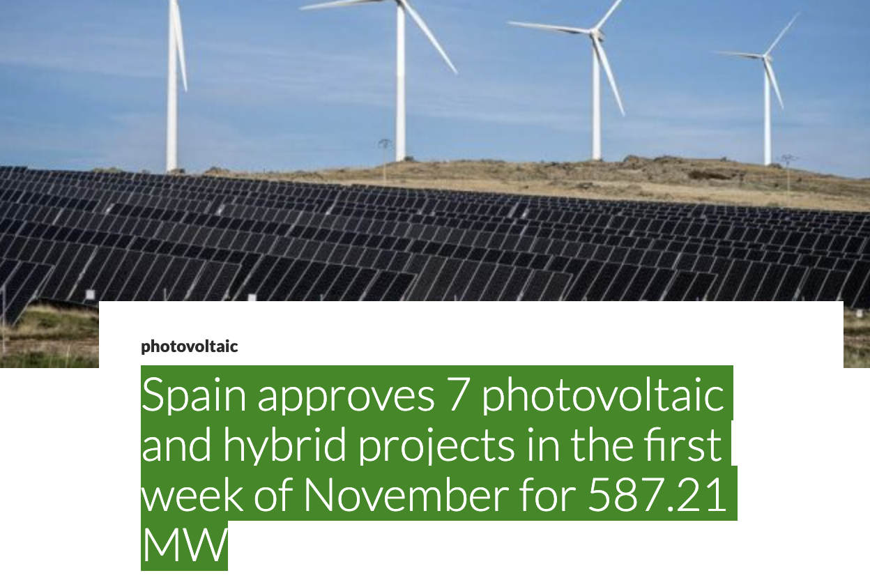 Spain approves 7 photovoltaic and hybrid projects in the first week of ...