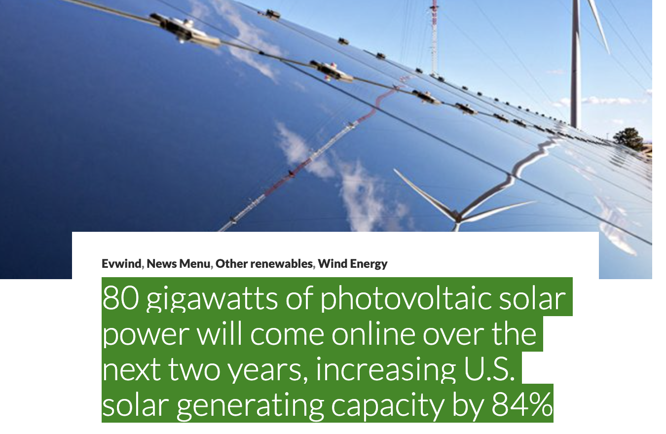 Increasing Power 80 gigawatts of photovoltaic solar power will come online over the next ...